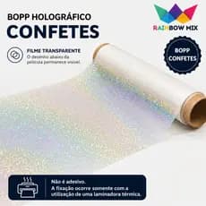 Bopp Holográfico CONFETE - 10 a 50 Metros x 22cm