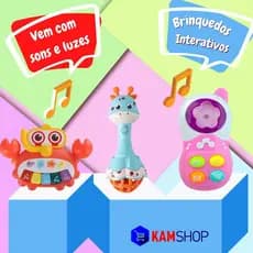 Brinquedo mordedor para bebe musical interativo educativo barato diversos meu primeiro chocalho com luzes