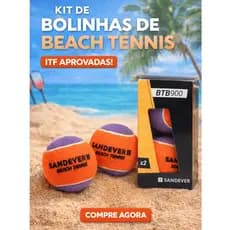 Kit 2 Bolas Beach Tennis Sandever BTB900 Original ITF Stage 2 – Profissional