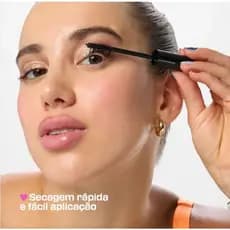 Máscara De Cílios Manu City Sportes A prova Dagua Eyelash Pink Cheeks 8g Super Rimel Cor Preto