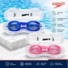 Óculos de Natação Antiemçante Speedo Izy! Small Ajustavel Proteção Ultravioleta para Iniciantes