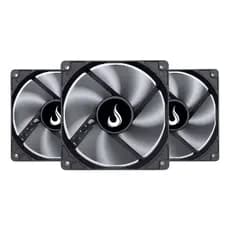 Kit 3 Cooler Fan 1500 RPM Sem Led | Para Gabinete 120mm 12cm | Rise Mode Gamer Black
