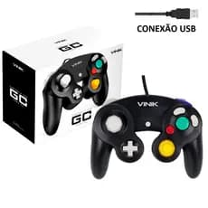 Controle PC USB Modelo Game Cube - Vinik - Joystick Joypad Gamepad / Sistema Retrogaming