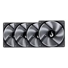 Kit 4 Cooler Fan 1500 RPM Sem Led | Para Gabinete 120mm 12cm | Rise Mode Gamer Black