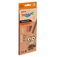 Lápis de Cor Wave Tons de Pele - 10 cores - Bazze