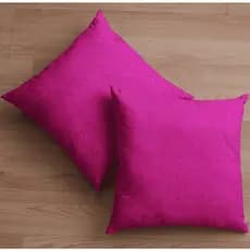 Kit 2 Capas De Almofada Em Linho Pink Liso 45x45 Cm Maravilhosa