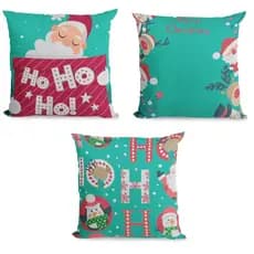 Kit 3 Capas De Almofadas Decorativas Natal