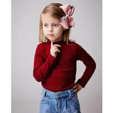 Blusa Gola Alta Manga Longa INFANTIL MENINA 1-2-3