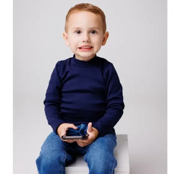 Blusa Gola Alta Manga Longa INFANTIL MENINO 4 AO 14