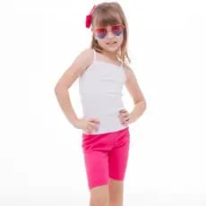 Shorts de Ribana Infantil Para Menina 4 ao 14