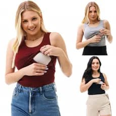 Kit Com 3 Blusa Para Amamentação Regata