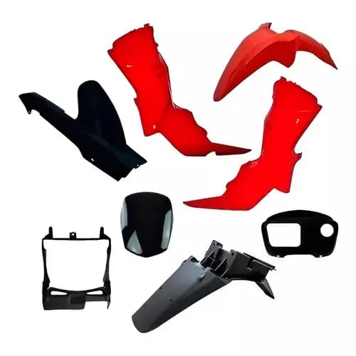 Kit Carenagem Pop 100 2013 A 2015 Completo Paramotos 8 Peças