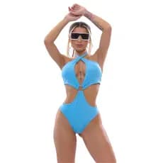 Maio De Praia Bojo Feminino Tipo Biquini Hot Paint Maiô Argola Asa Body Traje Luxo Piscina Praia