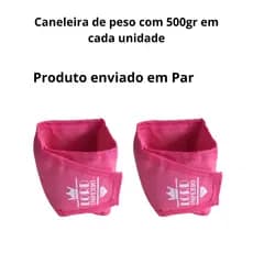 Tornozeleira Caneleira De Peso 500g Ou 0,5kg - Par, rosa (pink) - Lord Império