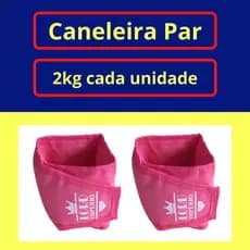 Tornozeleira Caneleira de Peso 2kg Par Rosa Pink Academia Musculação Treino Lord Império