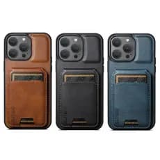 Slot Para Cartão Suporte Flip Caso De Couro iPhone 15 Pro Max Ar 17 16 Plus 16E 14 13 12 11 Xs Xr Carteira Magnética Cap