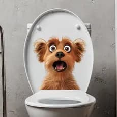 Criativo bonito Animal filhote de cachorro toalete adesivo decoração para casa adesivo de parede auto-adesivo pintura à