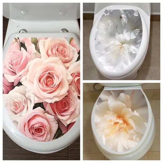 Criativo 3D pequena flor fresca toalete adesivo decoração de casa adesivo de parede auto-adesivo pintura à prova dwaterp