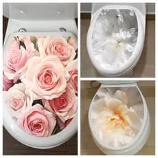 Criativo 3D pequena flor fresca toalete adesivo decoração de casa adesivo de parede auto-adesivo pintura à prova dwaterp