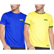 Camiseta Camisa do Brasil Unissex Masculina Feminina Camisetas Patriota Para Copa Bandeira time