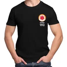 Camiseta Camisa Blusa Samu Serviço De Emergência Socorrista 100% Algodão