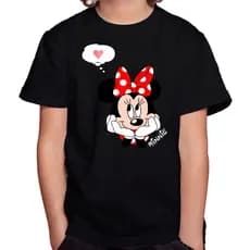 Camiseta Camisa Infantil Desenho Minnie Mouse Menina Menino