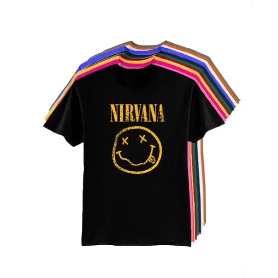 Camiseta Camisa Blusa Feminina Masculina Unissex 100% Algodão Nirvana Rock Grunge Kurt Cobain Camisa md5