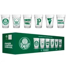 Jogo 6 Copos Americano Palmeiras Licenciado Festas Eventos Jogos Nadir