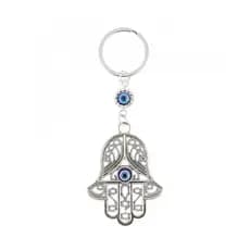 Chaveiro Mão Olho Grego Azul 6cm