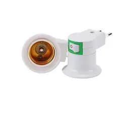 Soquete E27 Bocal de Lâmpada Adaptador Tomada Bivolt Rosca