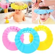 Chapéu de Banho Bebê Protetor Para Olhos Ouvidos Cabelo Boné Viseira Criança Infantil Chuveiro
