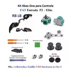 Xbox One - Kit peças Reparo Controle Xbox One Fat com Entrada P2 - Sk-10