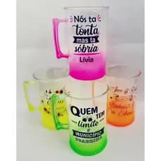 Kit 50 canecas de chopp degrade 300ml Personalizada