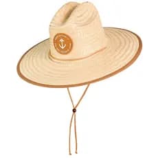 Chapéu Surf Premium De Palha Praia Piscina Sol Bambu Leve Confortável Verão Unissex Balada Tropical