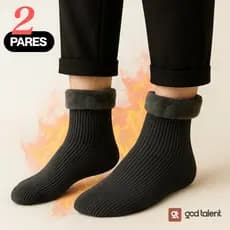 Kit 2 Pares de Meias Térmica Quente Grossa Frio Neve Forrada Quentinha