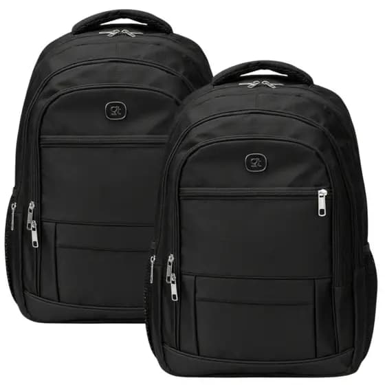 Kit 2 Mochilas Viagem Impermeável Chuva Reforçada Grande Notbook 17