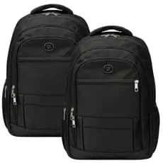 Kit 2 Mochilas Viagem Impermeável Chuva Reforçada Grande Notbook 17
