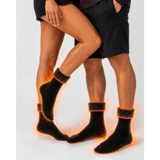 Kit Meia Térmica Inverno 4 PARES Masculina Feminina Grossa Quente Anti Frio