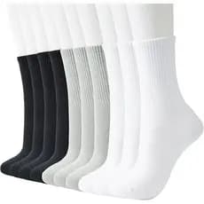 Kit 12 Pares Meia Cano Medio Alto Longo Sport Academia Cores