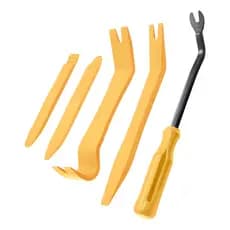 Jogo De Espátulas Bomvink Nylon Amarelo 5 Peças Para Desmontar Painel Carro