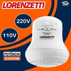 Chuveiro Elétrico Maxi Ducha Ultra Lorenzetti 5500W 3 Temperaturas 127V | 220V Original