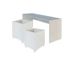 Mesa Mesinha Infantil Didática Móvel De Criança Madeira Mdf com 2 caixas