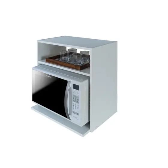 Suporte P/ Microondas C/ Nicho MDF branco fosco 15 mm.
