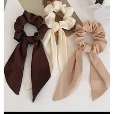 Xuxinha com lenço/Scrunchies de cetim