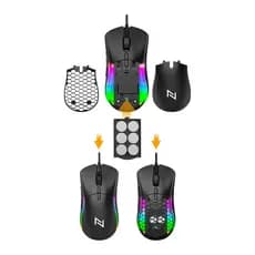 Mouse Gamer Neologic Custom 12.000 RGB DPI USB 1,8m Cabo Ajuste de Peso Chip Instant 825F CTM-12DPI