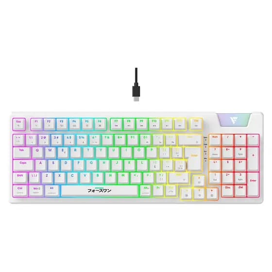 TECLADO FORCE ONE YARI SWITCHS YELLOW  HOTSWAP RGB MODELO TKL 60% - FR.TC.YA.01