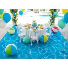 Tapete de Festa em Lona Decoração Cenário Praia Areia