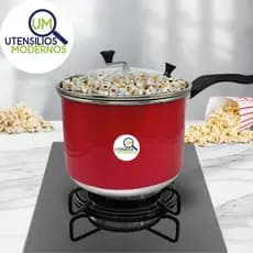 Panela de Pipoca Vermelho nº 20 4 L com Tampa de Vdro