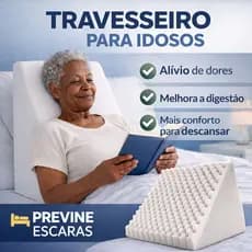Travesseiro Capa Anti Escara Idoso Ondulado Leitura Massagem Costas Almofada Descanso