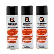 03un Cola Spray p/ Espumas de Isolamento Acústico 340g Quimional Cona de Contato